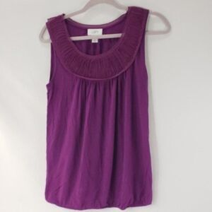 Ann Taylor LOFT Purple Sleeveless Top